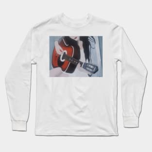 Mona Lisa and her guitar Long Sleeve T-Shirt